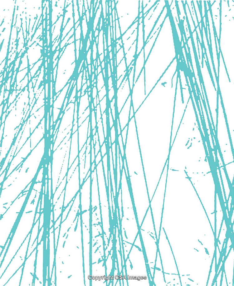 Abstract Turquoise Line Pattern on White Background for Creative Designs
