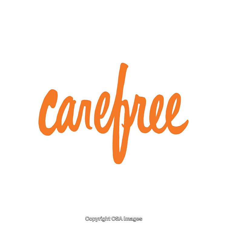 Creative Single-Color Design Featuring the Word 'Carefree' in Stylish Typography
