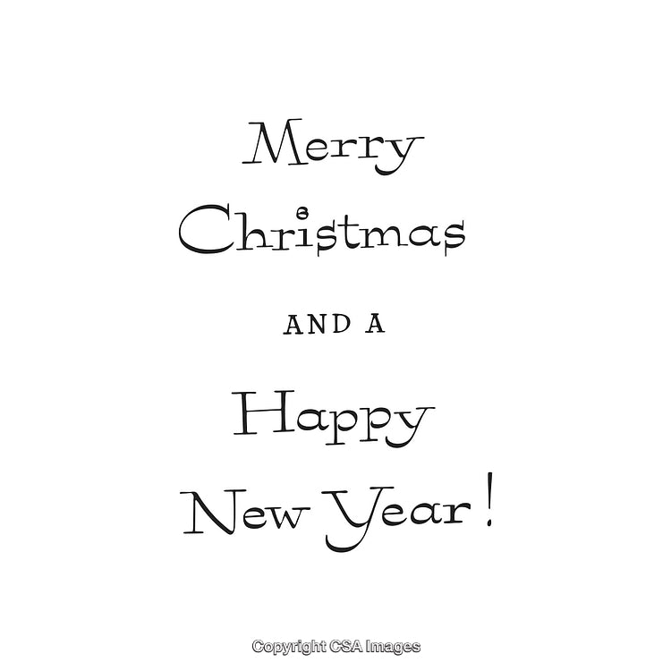 Festive Greeting Card with Merry Christmas and Happy New Year Wishes