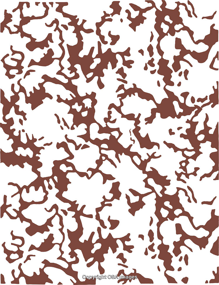 Abstract Brown Monochromatic Pattern with Irregular Organic Shapes