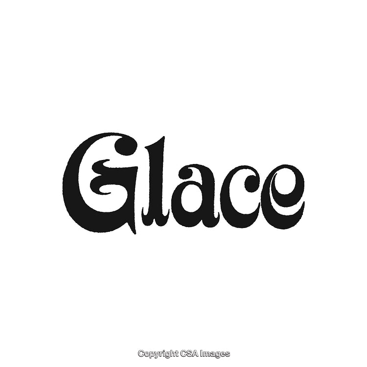 Glace Creative Retro Styled Typography on White Background Illustration