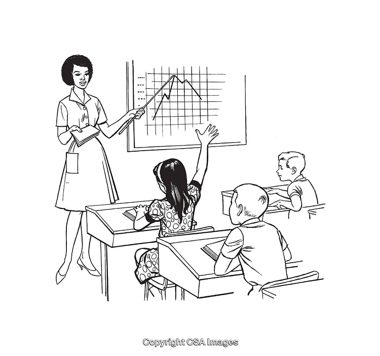 Illustration of a Teacher Leading Classroom Activity with Students
