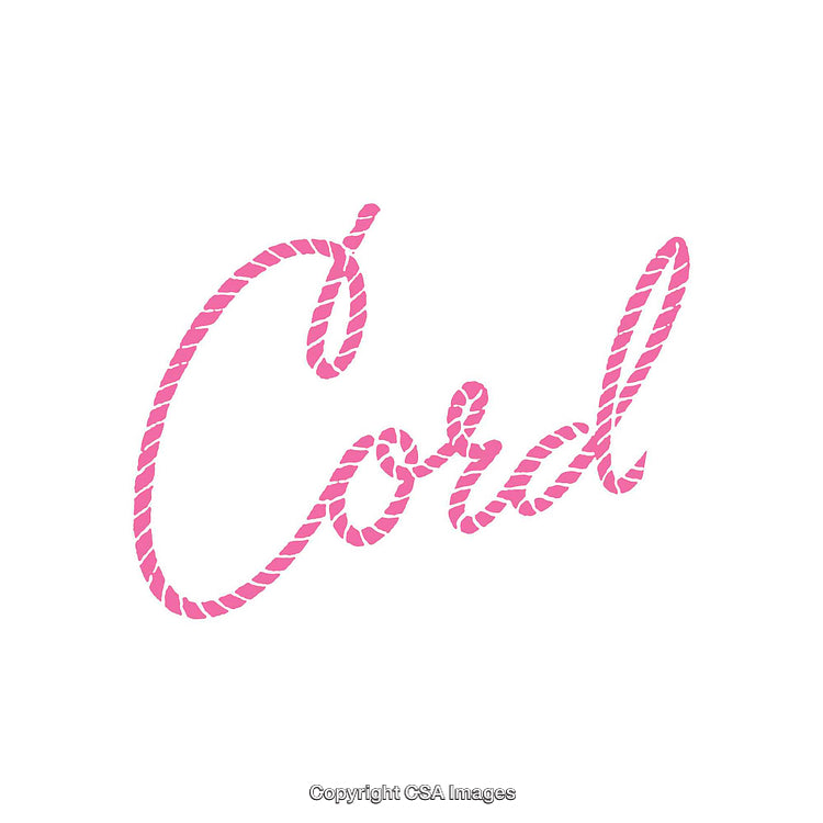 Pink Rope Word Text Against a Simple White Background