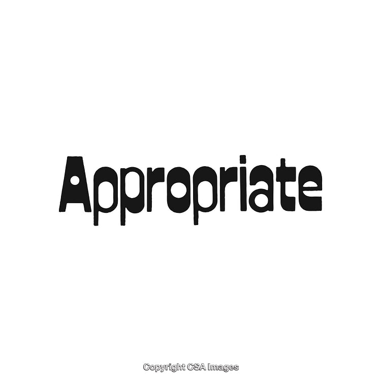 Creative Typography Design Featuring the Word 'Appropriate' in Bold Font