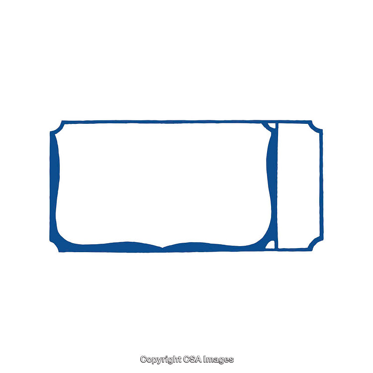 Blue Decorative Vintage Frame Illustration with Empty White Center