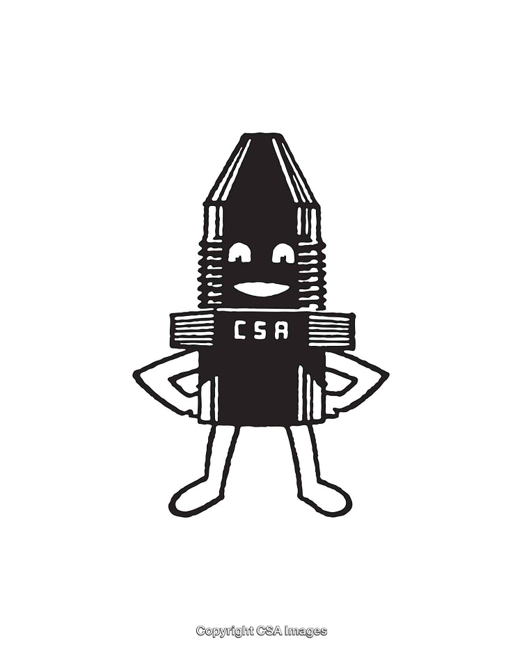 Hand-Drawn Cartoon Character with Fun Expressions in Black and White