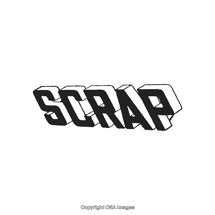 Bold Graphic Text Design Featuring the Word 'Scrap' in Black and White