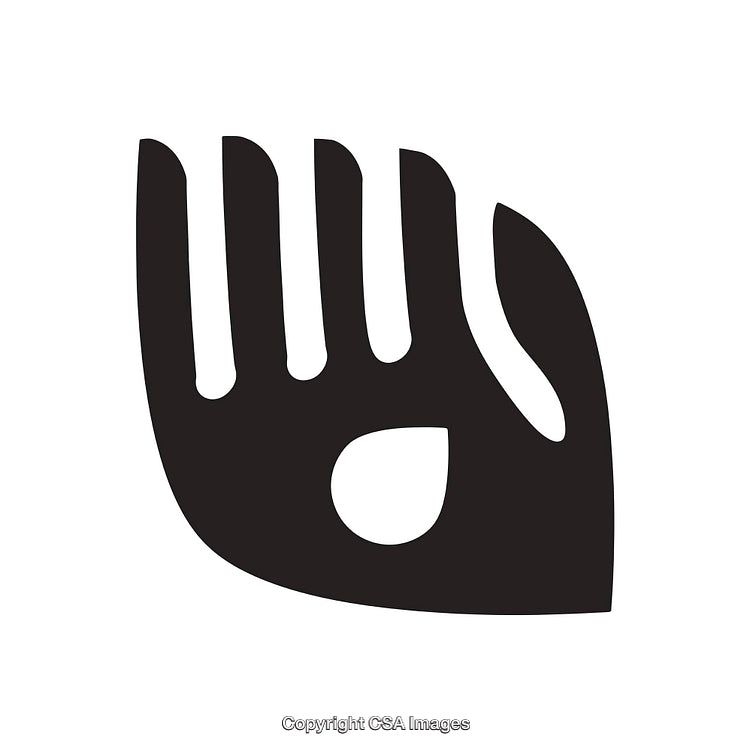 Black and White Hand Line Art Illustration with Abstract Design Elements
