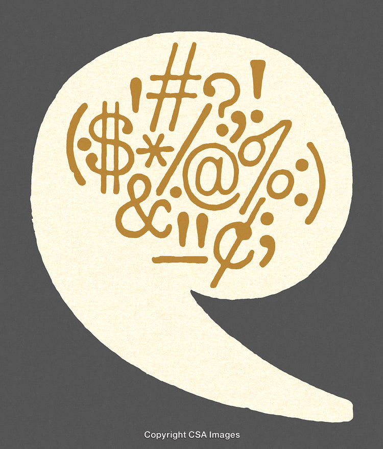 Creative Concept of Speech Bubble With Abstract Punctuation Art Illustration