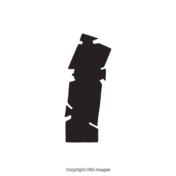 Abstract Silhouette of the Letter I with Unique Shapes and Angles