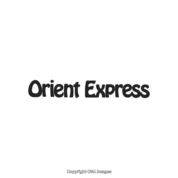 Black Stylized 'Orient Express' Logo on White Background