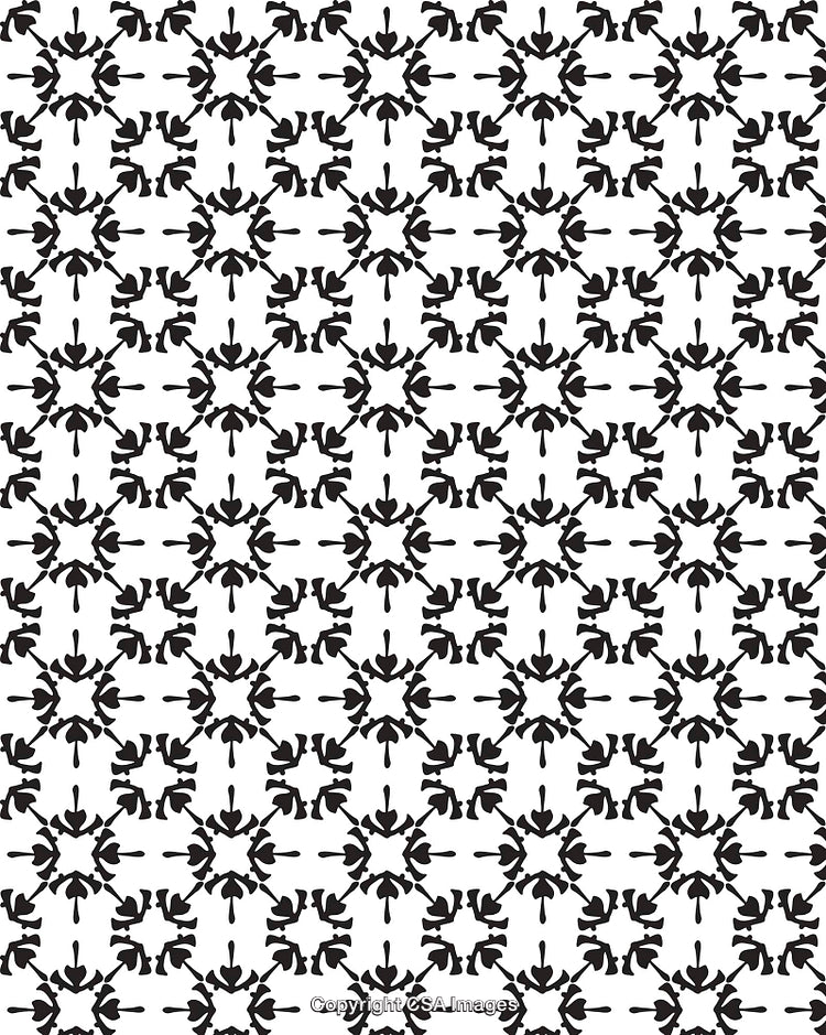 Seamless Black and White Floral Pattern for Decorative Backgrounds