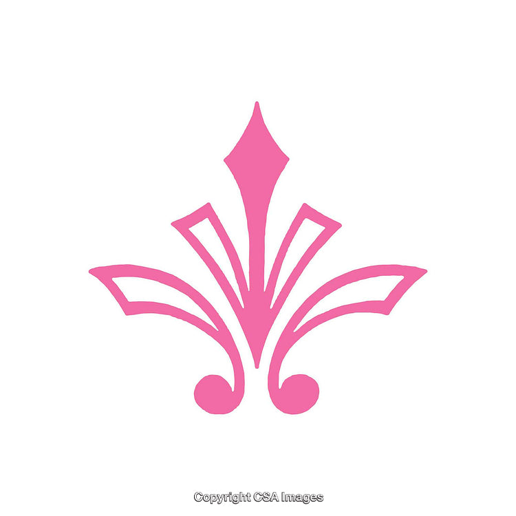 Pink Decorative Ornamental Design on White Background Elegant Stylish Pattern