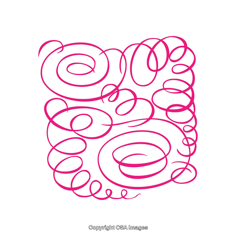 Creative Abstract Pink Swirls on a White Background Illustration