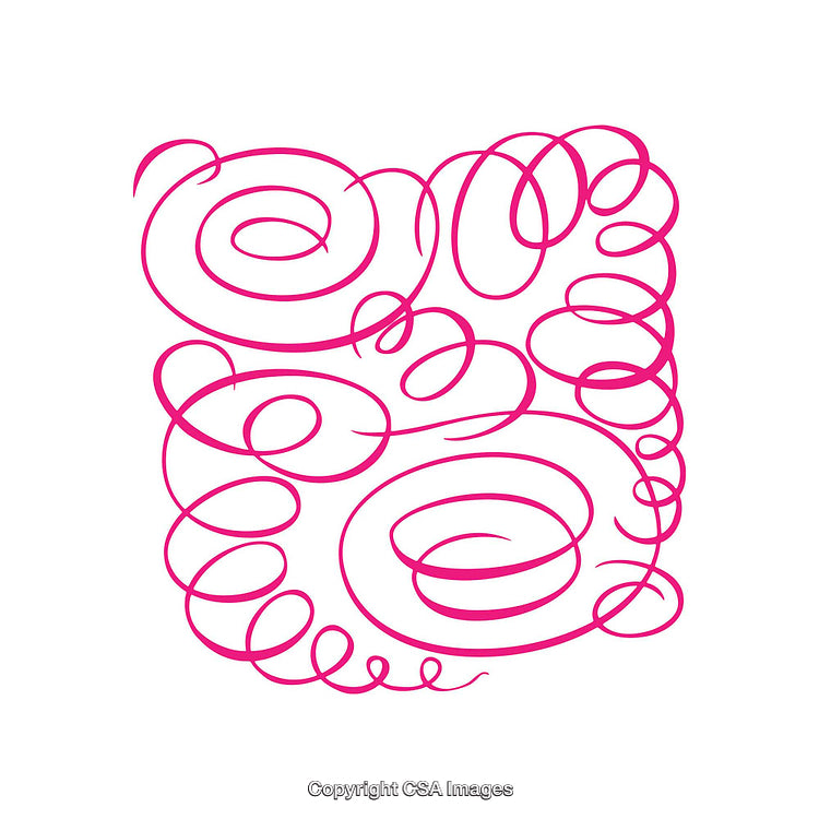 Creative Abstract Pink Swirls on a White Background Illustration