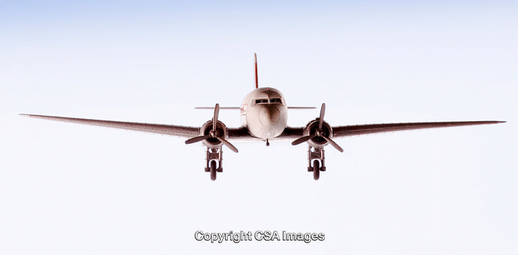 Model Airplane Display with White Background and Detailed Features