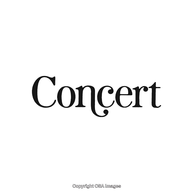 Elegant Typography Featuring the Word 'Concert' in Decorative Serif Font