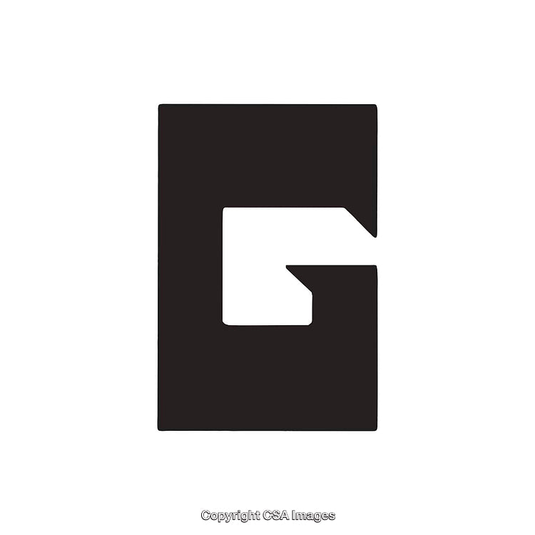 Stylized Minimalist Letter G in Bold Black Design