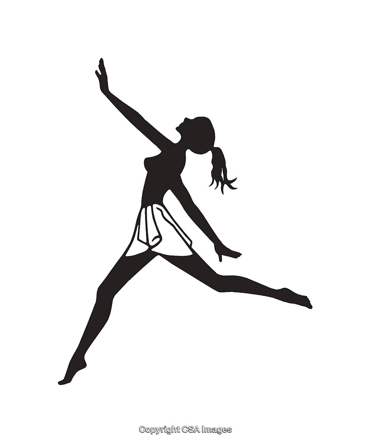 Silhouette of a Dancing Woman in Graceful Motion