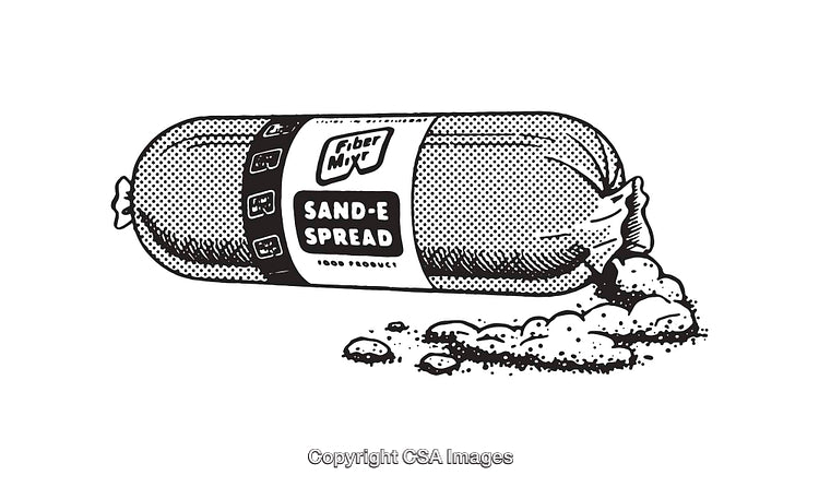 Vintage Black and White Illustration of Packaging Design with Texture