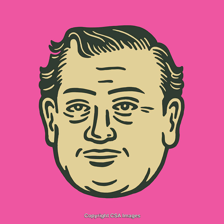 Retro Pop Art Style Color Portrait with Bold Outline and Vibrant Colors