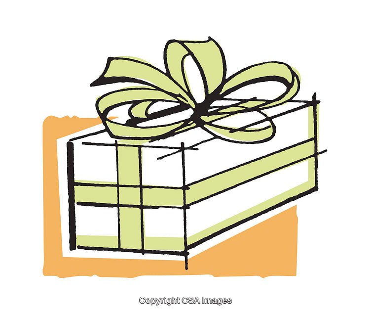 Illustration of a Wrapped Gift Box With a Stylish Bow Design