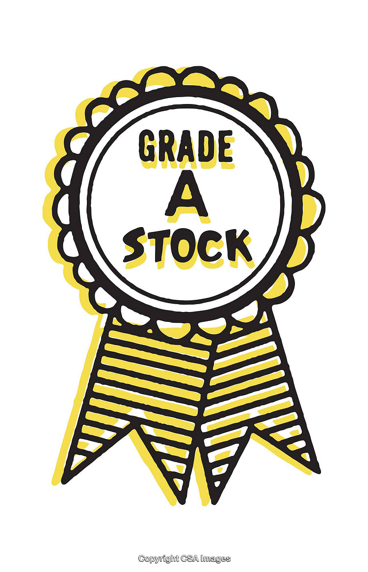 Award Ribbon Illustration Highlighting Grade A Stock Achievement Incentive