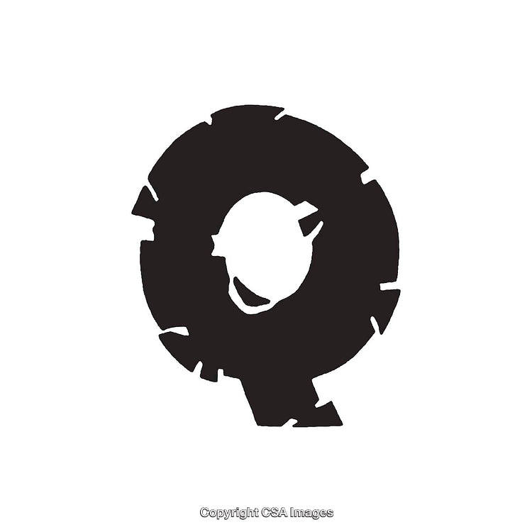 Black Silhouette of the Letter Q in Abstract Shape Design