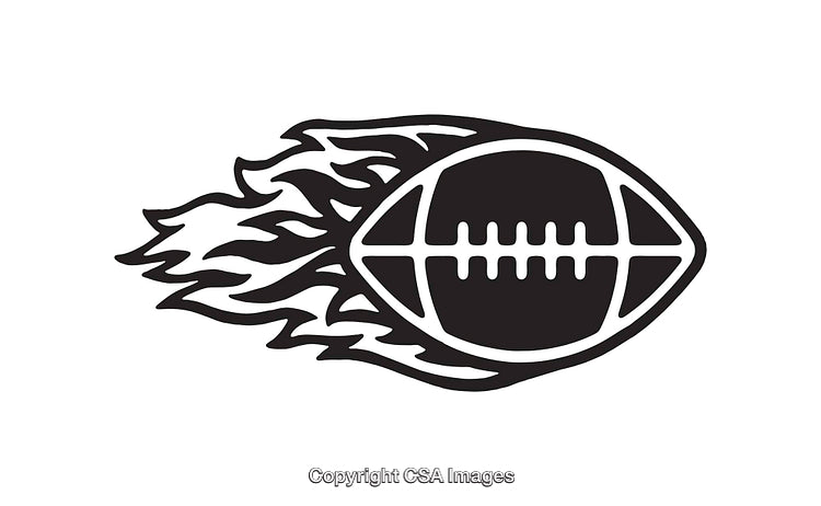 Illustration of a Flaming Football Embodying Speed and Energy