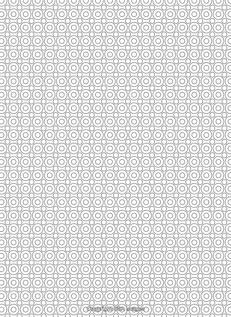 Monochrome Patterned Circles Background with Circular Geometric Design