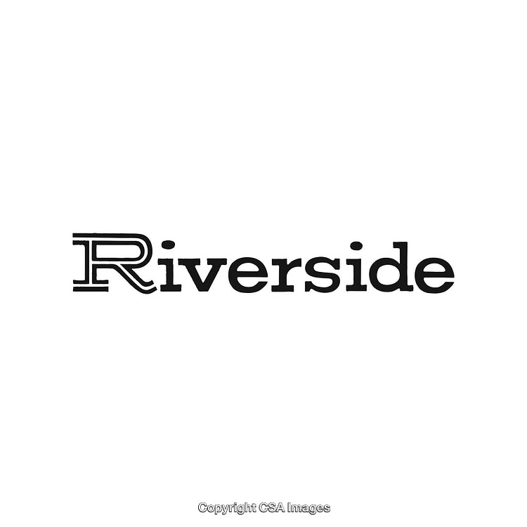 Vintage Style Monochrome Typography Design Featuring Riverside Text
