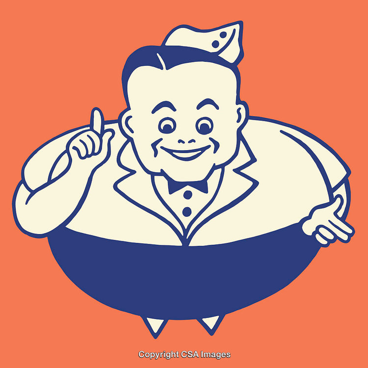 Vintage Style Cartoon of a Smiling Person in Retro Artwork Design
