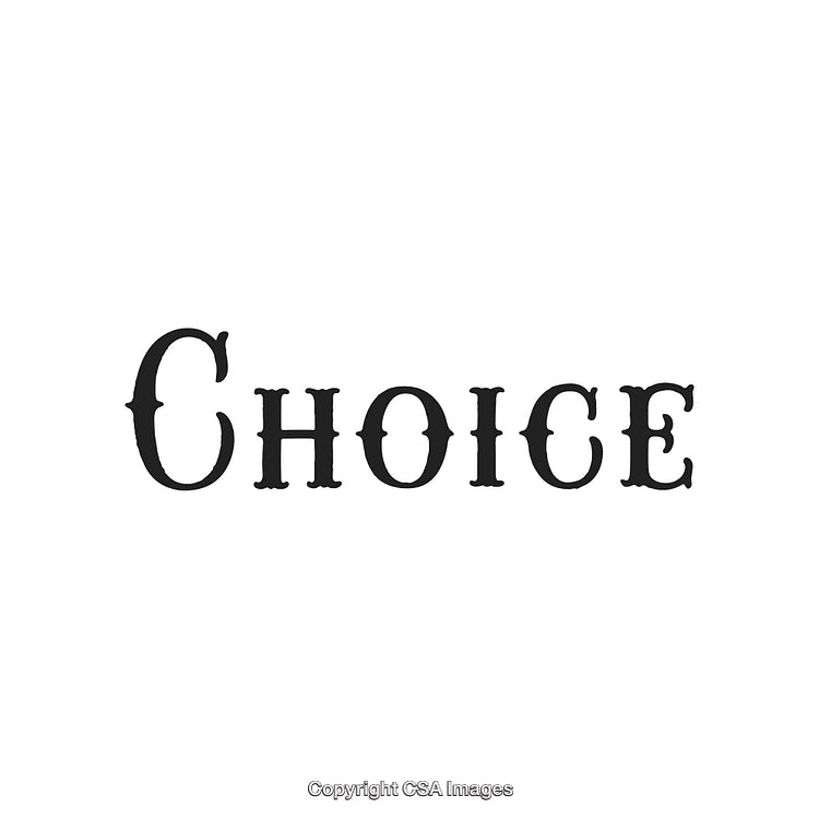 Elegant Retro Typography Featuring the Word 'Choice' in Bold Black Letters