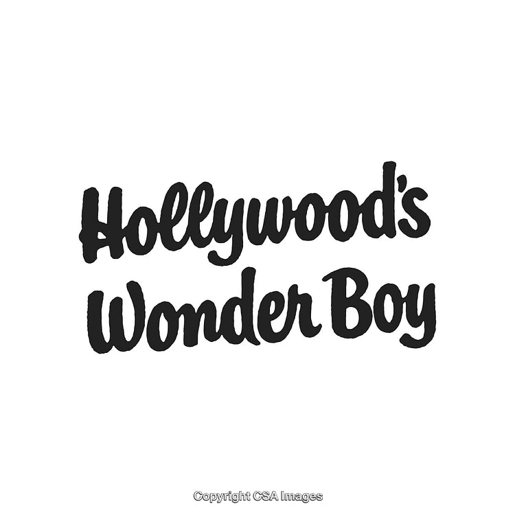 Vintage Hollywood Lettering with Bold Modern Typography on White Background