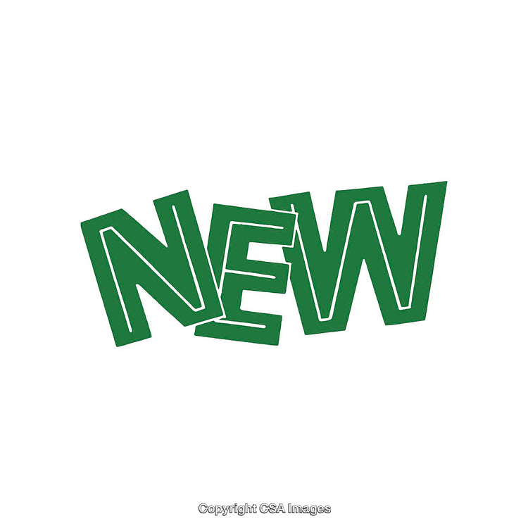 Bold Green New Text Design on a White Background