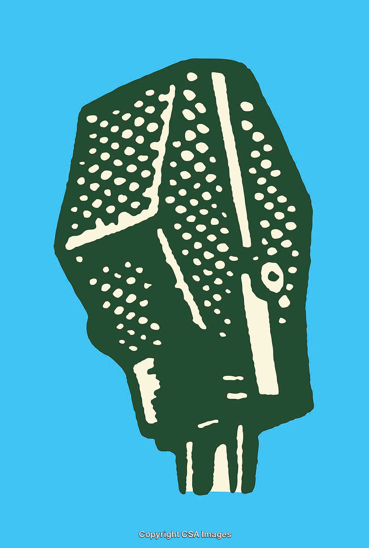 Stylized Microphone Illustration on Vibrant Blue Background