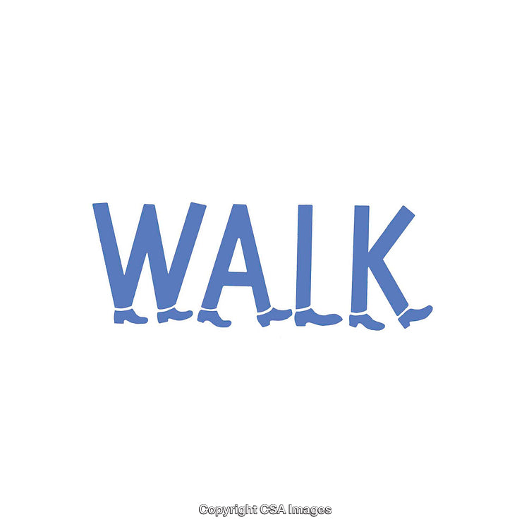 Creative Typography Featuring Walking Shoe Graphic Design Illustration