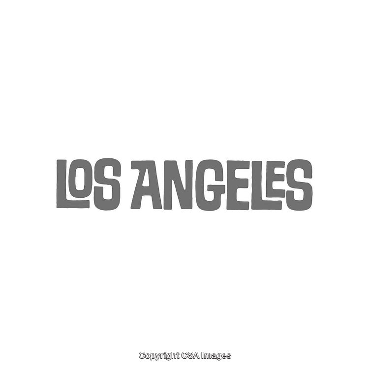 Modern Grey Los Angeles Text on a Minimal White Background