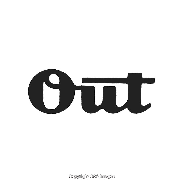 Classic Black and White Bold Typography Design Spelling the Word Out
