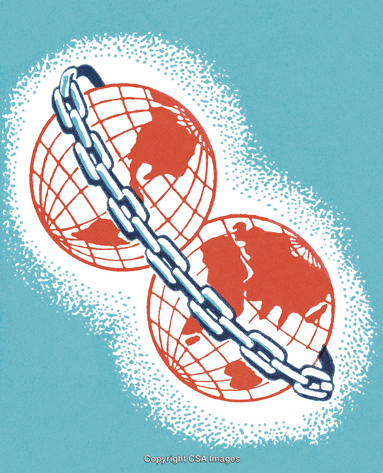 Globes Connected By a Chain