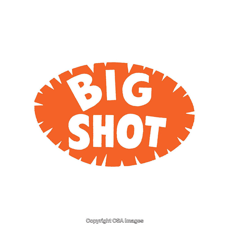 Bold Orange Big Shot Graphic with Distinctive Circular Design