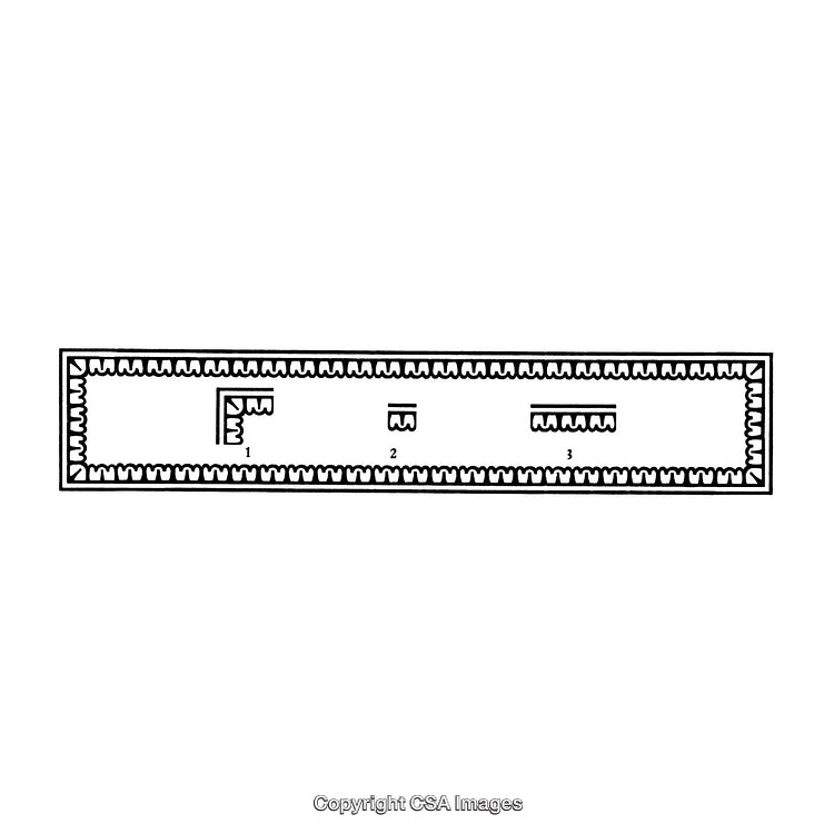 Detailed Black And White Decorative Border with Geometric Intricacies