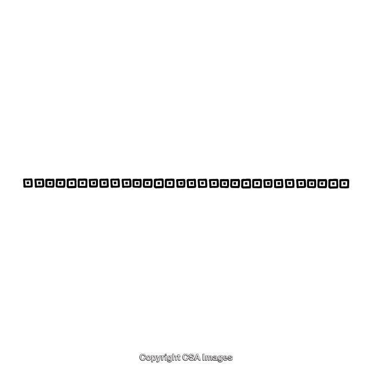 Black and White Decorative Border With Repeated Geometric Patterns