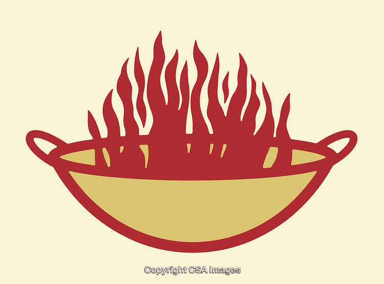 Illustration of a Cooking Pot with Smoke in Minimal Design