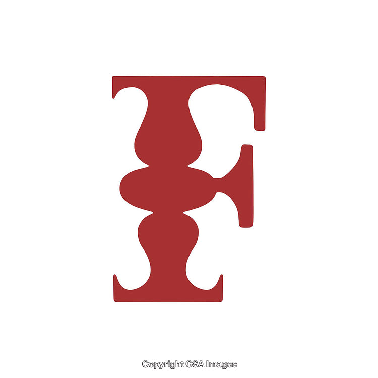 Stylized Red Letter E on a White Background