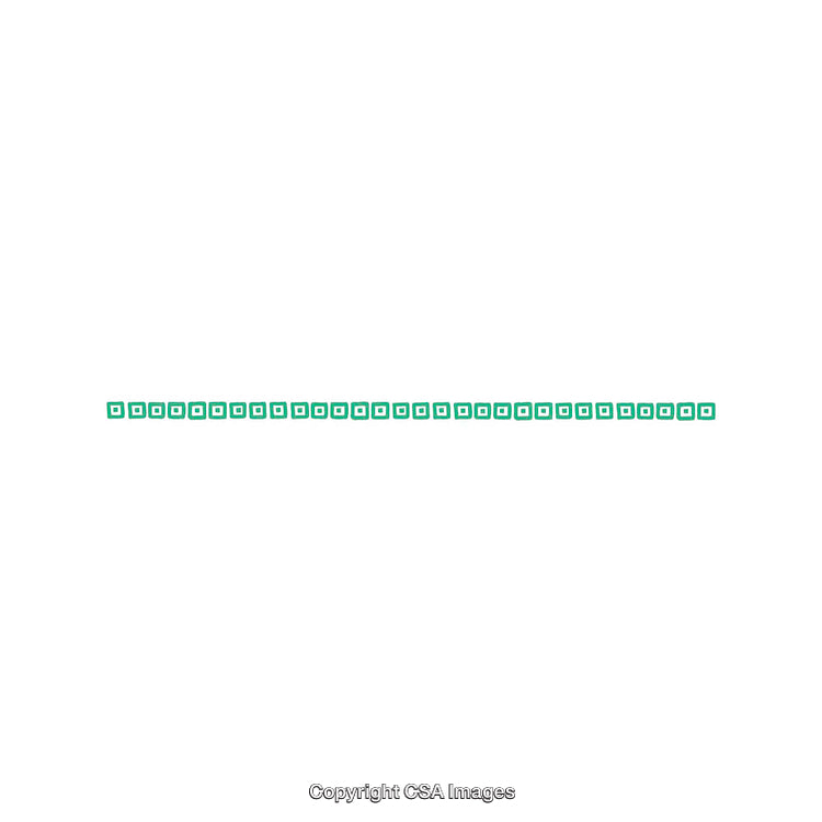 Minimalistic Symmetric Chain Pattern Design with Green Outline Abstract Art