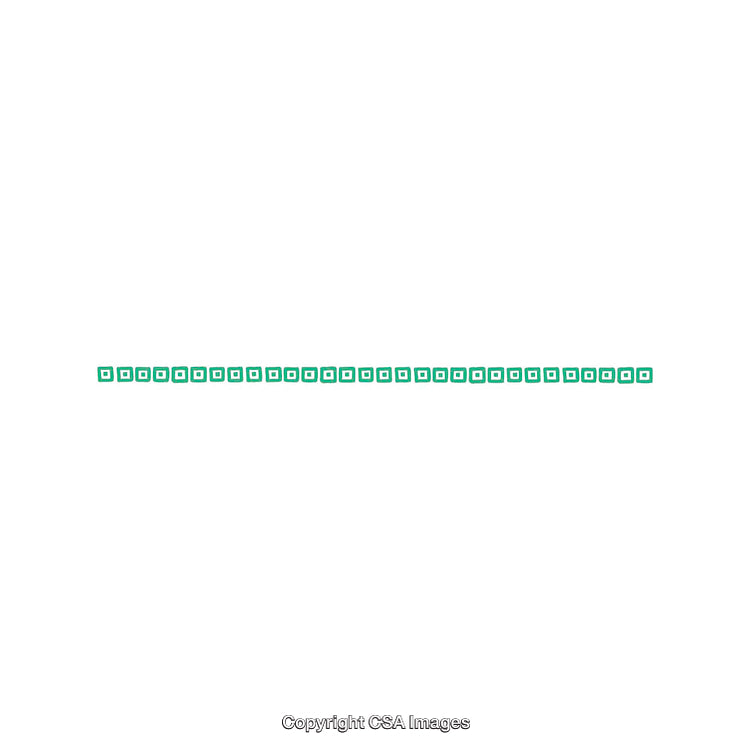 Minimalistic Symmetric Chain Pattern Design with Green Outline Abstract Art