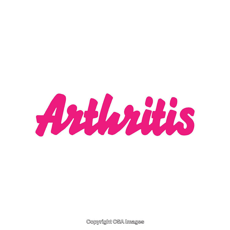 Illustration of the Word "Arthritis" Written in Bold Pink Letters