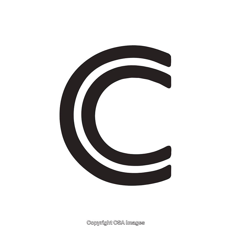 Stylized Letter C Logo Design in Monochrome Minimalistic Style on White Background