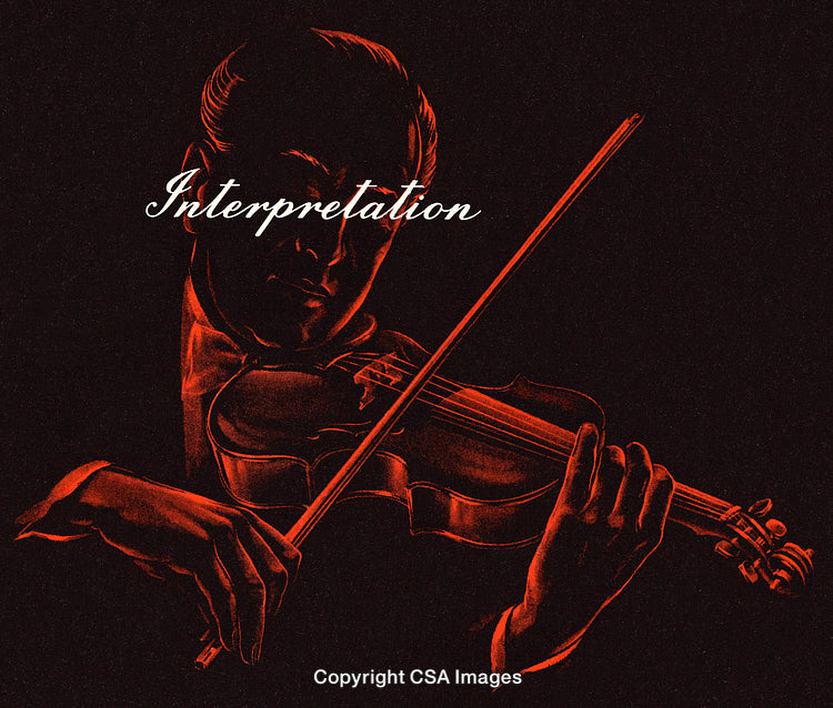 Elegant Silhouette of a Violinist Performing in a Vibrant Artistic Style